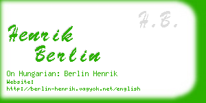 henrik berlin business card